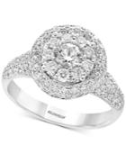 Pave By Effy Diamond Halo Ring (1-1/2 Ct. T.w.) In 14k White Gold
