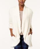 Maison Jules Fuzzy Open-front Cardigan, Created For Macy's