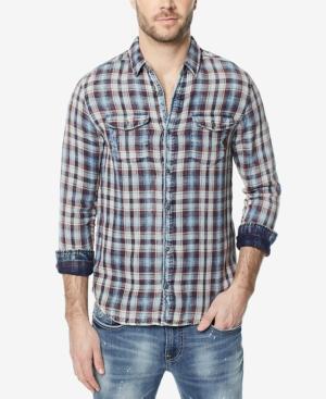 Buffalo David Bitton Men's Sawitan Plaid Elbow-patch Shirt