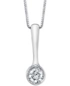 Sirena Diamond (1/2 Ct. T.w.) 18 Pendant Necklace In 14k White Gold