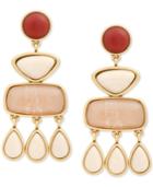 Lucky Brand Gold-tone Multi-stone Statement Earrings