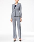 Le Suit Three-piece One-button Striped Pantsuit