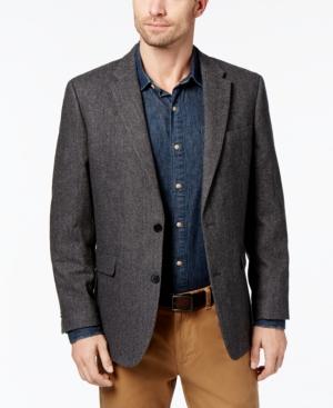 Tommy Hilfiger Men's Slim-fit Black/gray Herringbone Sport Coat