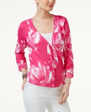 Inc International Concepts Printed Cardigan, Only At Macy's