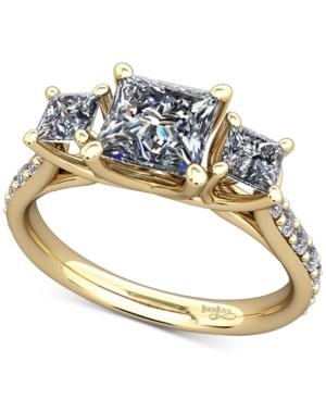 Diamond Ring Mount (1/2 Ct. T.w.) With Claw-set Diamond Accents In 14k Gold