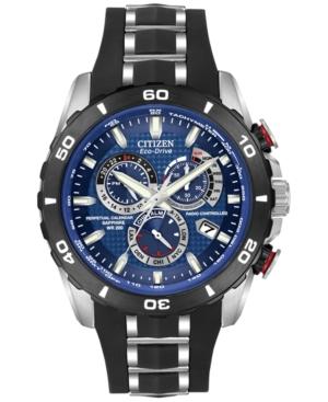 Citizen Men's Perpetual Chronograph At Eco-drive Black Bracelet Watch 45mm At4021-02l
