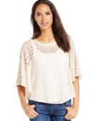 Style & Co. Crocheted Poncho