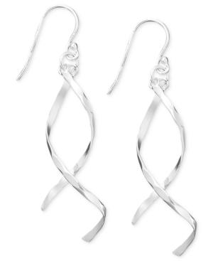 Studio Silver Sterling Silver Earrings, Twist Drop Earrings