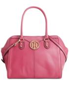 Tommy Hilfiger Maggie Pebble Leather Dome Satchel