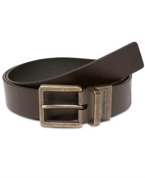 Calvin Klein Jeans Belts, 38mm Reversible Casual Brass Buckle Belt