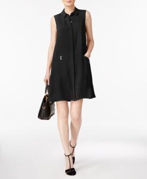 Alfani Petite Zip-pocket Shirtdress, Created For Macy's