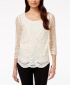Style & Co. Lace Blouse, Only At Macy's