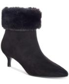 Impo Esra Faux-fur Cuff Pointed-toe Booties Women's Shoes