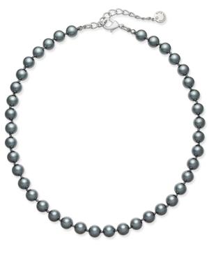 Charter Club Silver-tone Gray Imitation Pearl Collar Necklace, Only At Macy's