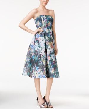 Calvin Klein Printed Scuba Fit & Flare Dress