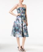 Calvin Klein Printed Scuba Fit & Flare Dress