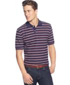 Club Room Short Sleeve Perfomance Striped Polo