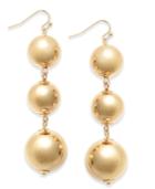 Inc International Concepts Large Ball Triple Drop Earrings, Created For Macy's