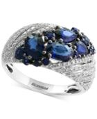 Royale Bleu By Effy Sapphire (2-1/10 Ct. T.w.) And Diamond (3/8 Ct. T.w.) Ring In 14k White Gold