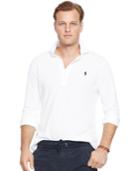 Polo Ralph Lauren Big And Tall Classic-fit Long-sleeved Mesh Polo Shirt