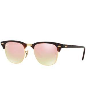 Ray-ban Sunglasses, Rb3016 49 Clubmaster Gradient Mirrored