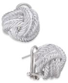 Diamond Knot Stud Earrings (1/4 Ct. T.w.) In Sterling Silver
