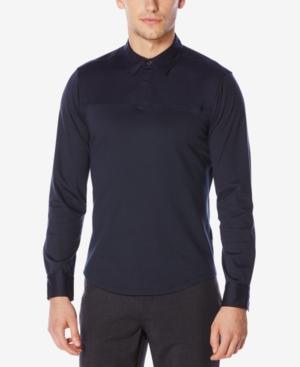 Perry Ellis Men's One-button Long-sleeve Polo