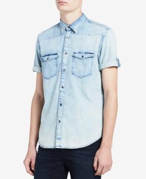 Calvin Klein Jeans Men's Spray Can Indigo Denim Shirt