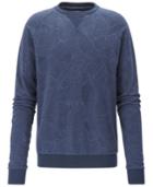 Boss Men's Leaf-print Cotton Sweatshirt
