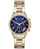 Ax Armani Exchange Women's Chronograph Gold-tone Stainless Steel Bracelet Watch 36mm Ax4332