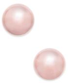 Charter Club Silver-tone Pink Imitation Pearl (8mm) Stud Earrings, Created For Macy's