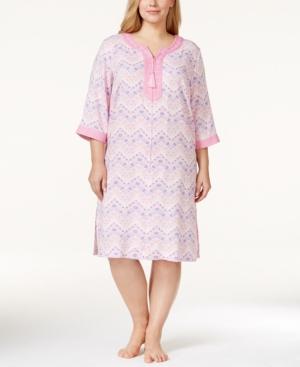 Charter Club Plus Size Chevron Print Caftan, Only At Macy's