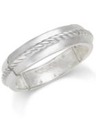 Charter Club Silver-tone Rope Detail Bangle Bracelet, Only At Macy's