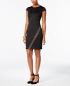 Tommy Hilfiger Studded Zip-trim Sheath Dress