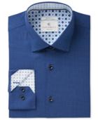 Con. Struct Men's Slim-fit Stretch White/blue Fun Dots Dress Shirt