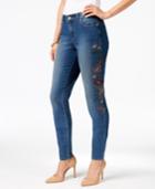 Style & Co Curvy Embroidered Skinny Jeans, Created For Macy's