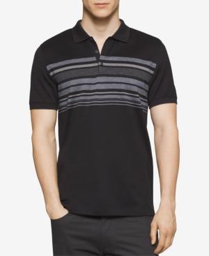 Calvin Klein Men's Slim-fit Striped Polo