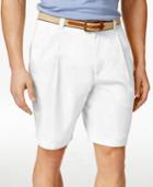 Club Room Men's Double-pleated Cotton Shorts, Created For Macy's