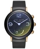 Marc Jacobs Women's Riley Black Silicone Strap Hybrid Smart Watch 42mm