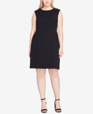 Tahari Asl Plus Size Button-detail Dress
