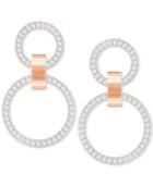 Swarovski Pave Double-hoop 1-1/2 Chandelier Earrings