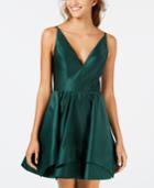 Blondie Nites Juniors' Double-tier Fit & Flare Dress