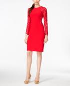 Inc International Concepts Lace-sleeve Sheath Dress, Only At Macy's