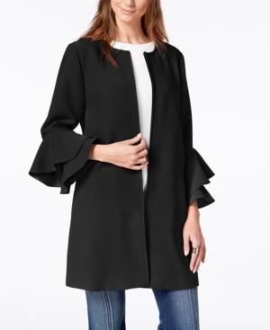 Alfani Flared-sleeve Collarless Jacket, Created For Macy's