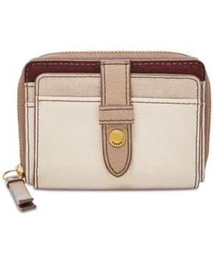 Fossil Fiona Suede & Leather Zip Coin Wallet
