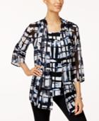 Jm Collection Printed Layered-look Top, Created For Macy's