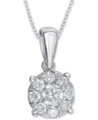 Diamond Unity Pendant Necklace (1/3 Ct. T.w.) In 14k White Gold
