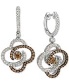 Le Vian Chocolatier Diamond Clover Drop Earrings (1-1/4 Ct. T.w.) In 14k White Gold