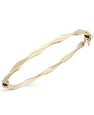 10k Gold Bracelet, Twist Bangle
