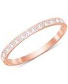 Swarovski Rose Gold-tone Crystal Triangle Bangle Bracelet
